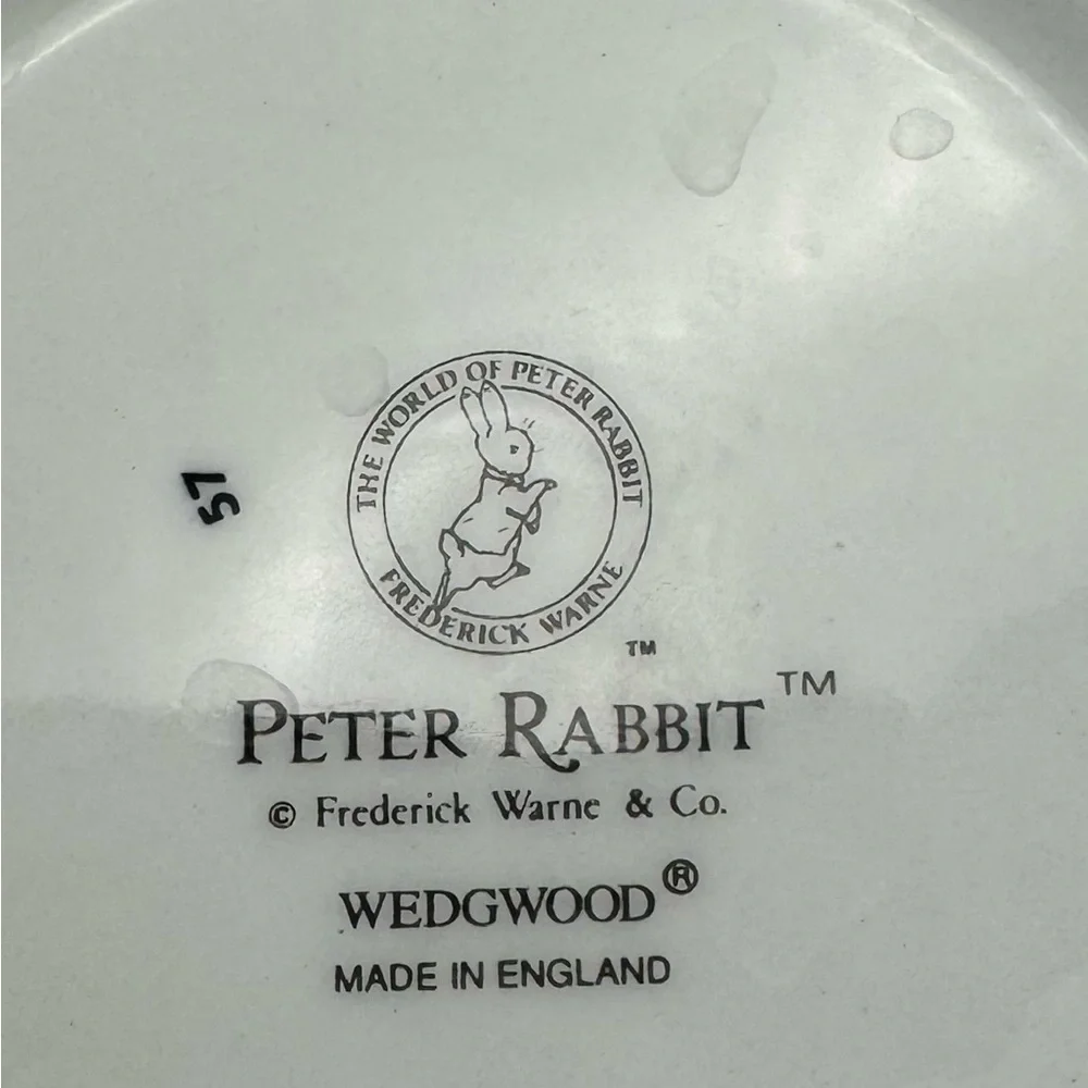 Vintage Beatrix Potter Mrs. Rabbit 6” Cereal Bowl Wedgwood England Nursery Decor